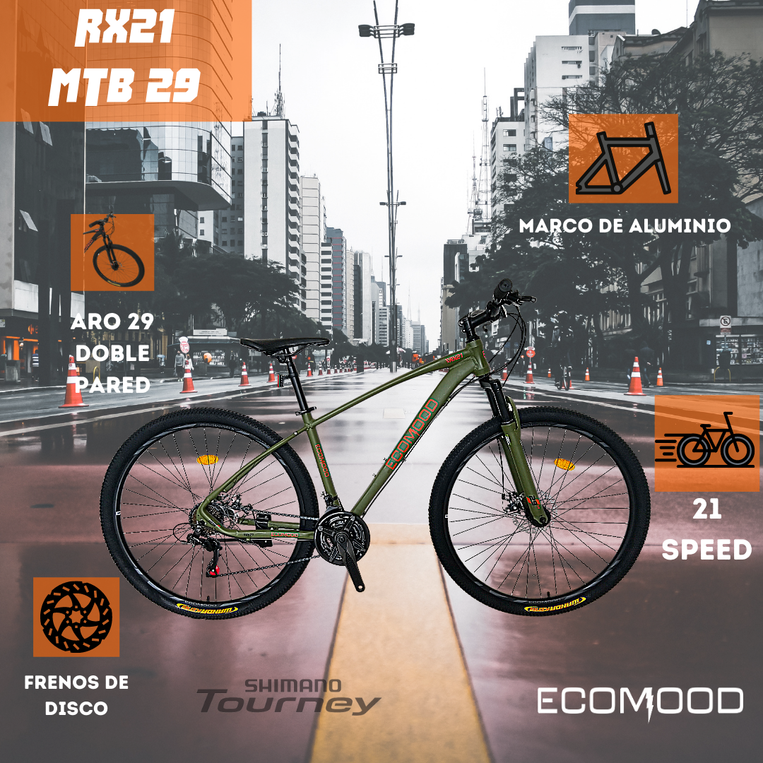 especificación Desaparecido pensión Bicicleta MTB Aro 29″ RX21 – ECOMOOD®